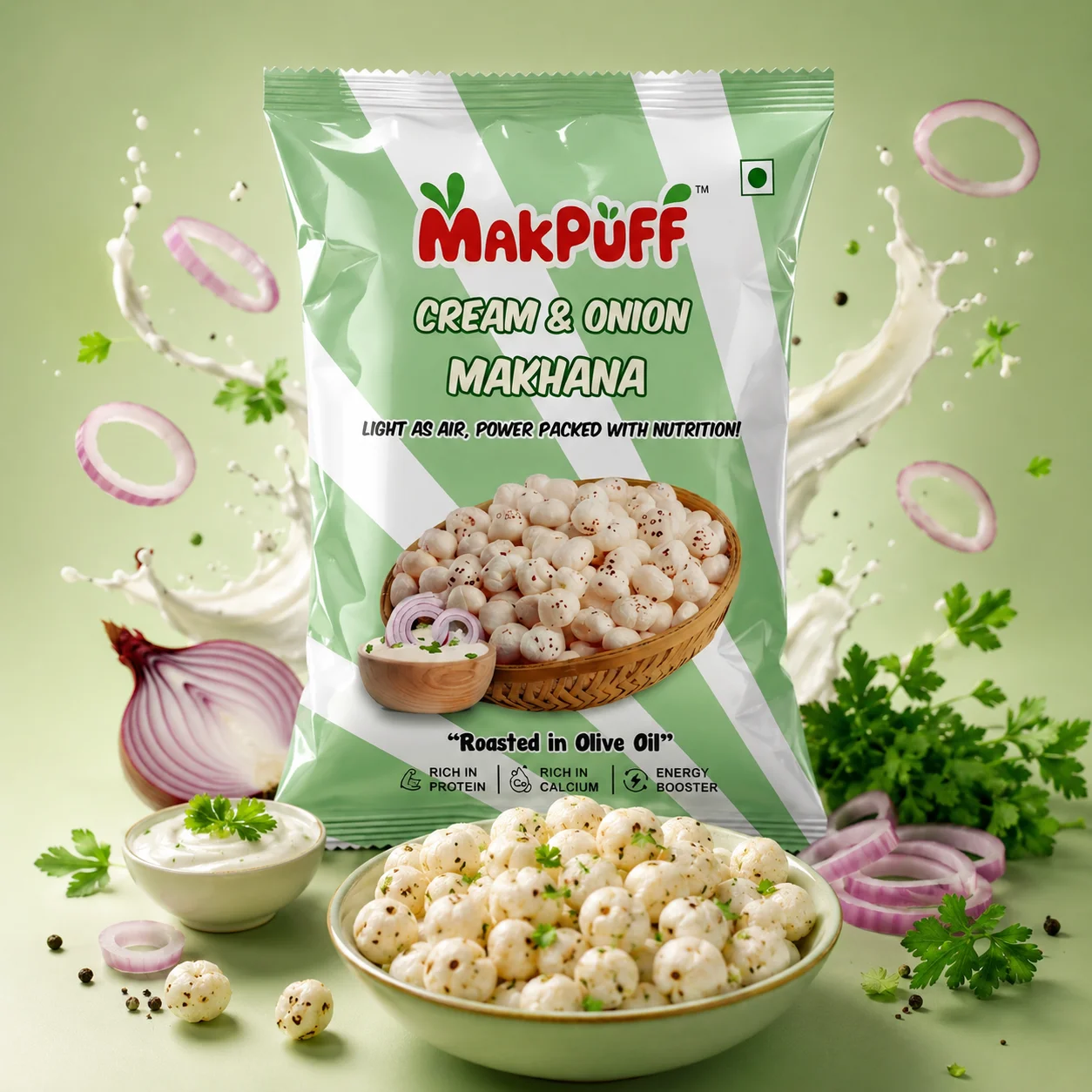 MakPuff Cream & Onion Makhana